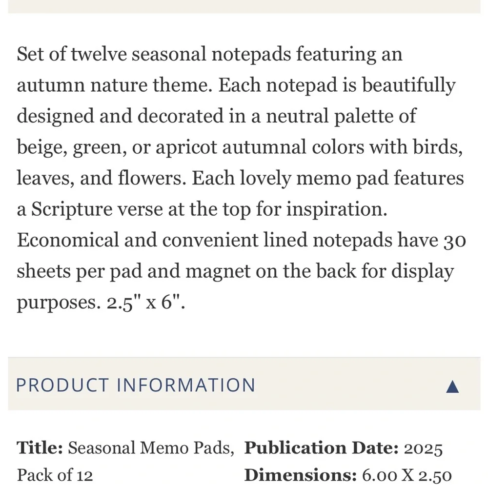NWT 12 Floral Notepads Magnetic Backs